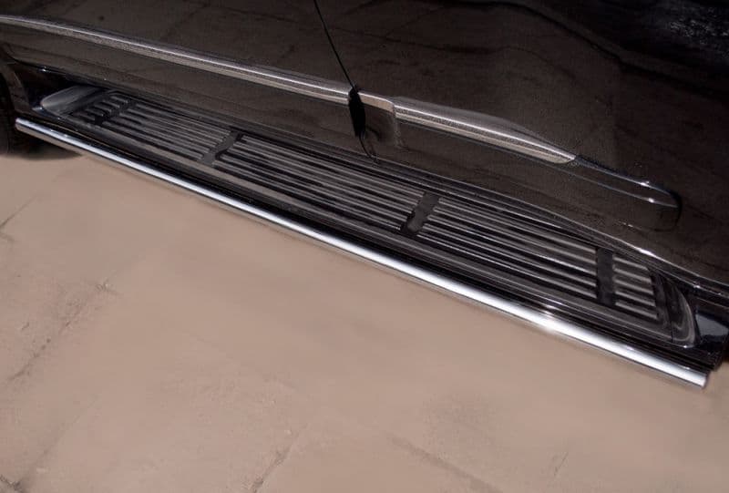 Пороги труба D42 (вариант 3) "RUSSTAL" для Lexus GX460