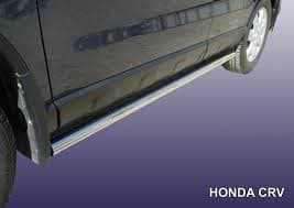 Защита порогов Slitkoff стальная труба Honda CR-V (2009-2012)
