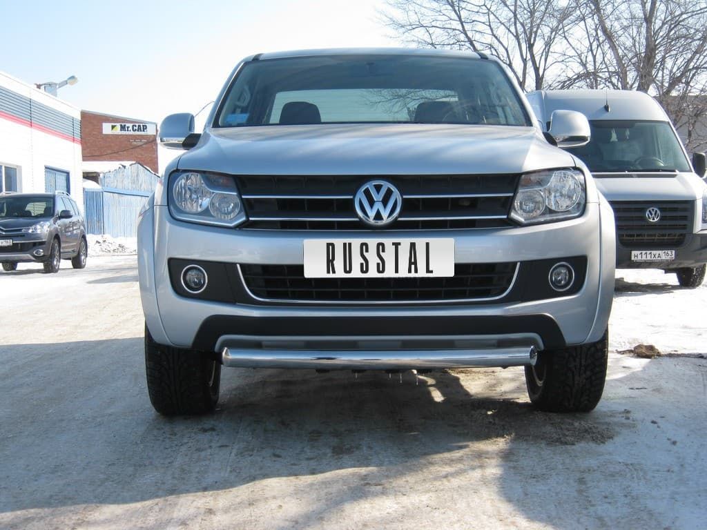 Передняя защита Russtal 76 мм для Volkswagen Amarok (2010-2016)