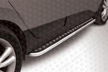 Пороги Slitkoff стальная труба для Hyundai ix35 (2010-2015)