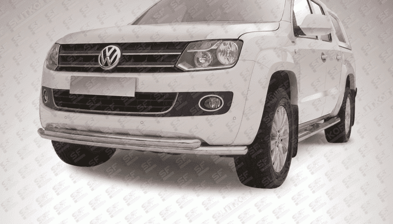 Защита переднего бампера Slitkoff для Volkswagen Amarok (2010-2016)
