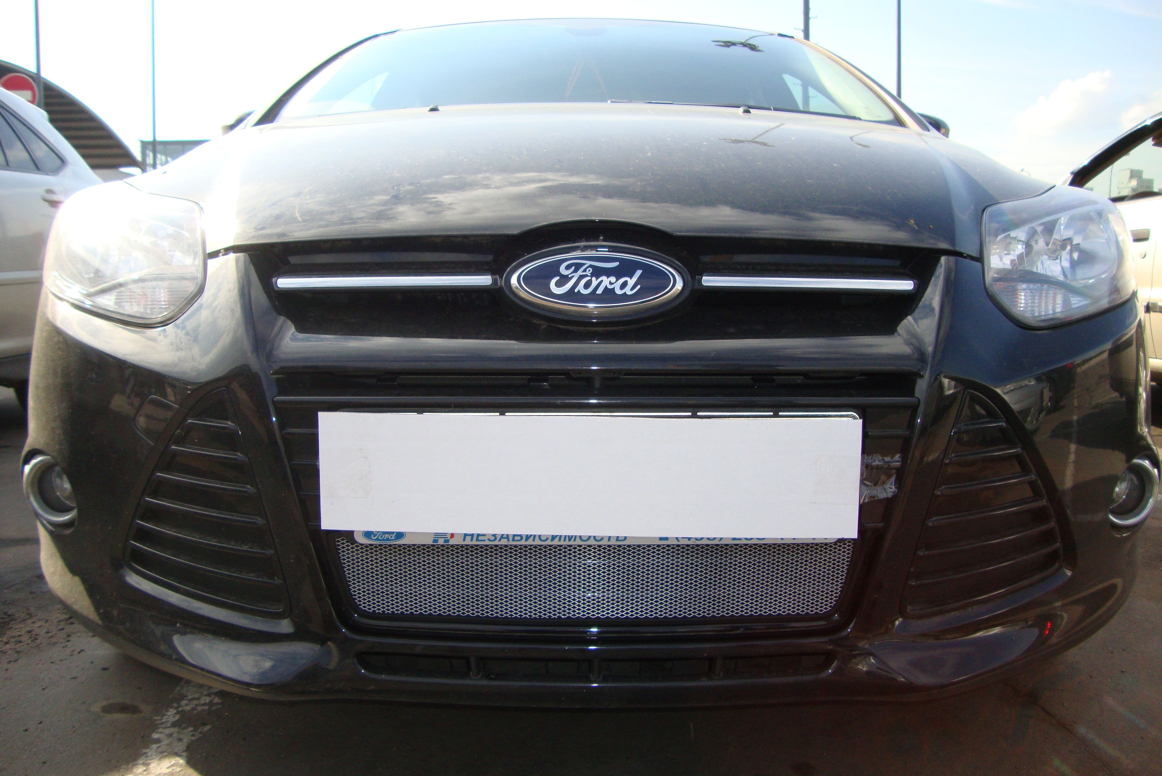 Защитная сетка радиатора ProtectGrille для Ford Focus III (2011-2015 Хром)