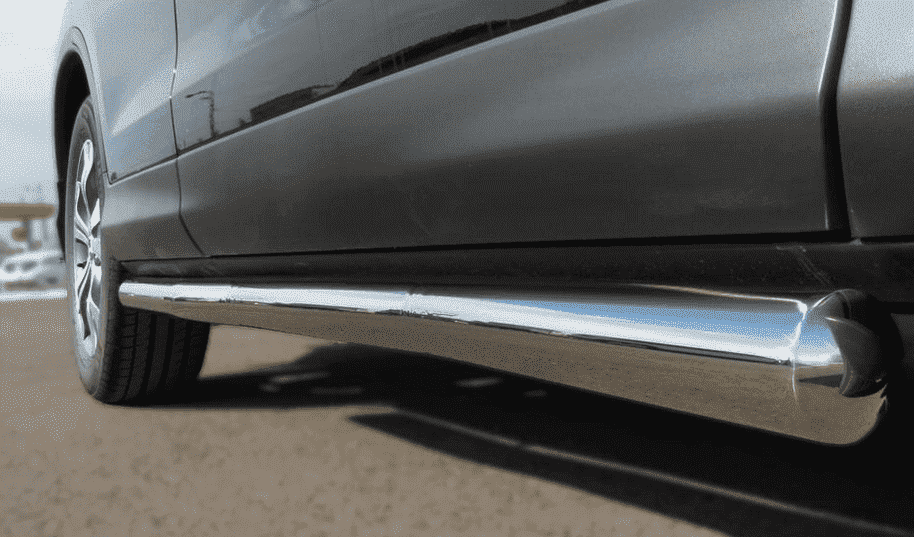 Пороги труба D63 (вариант 3) "RUSSTAL" для Subaru Tribeca EURO