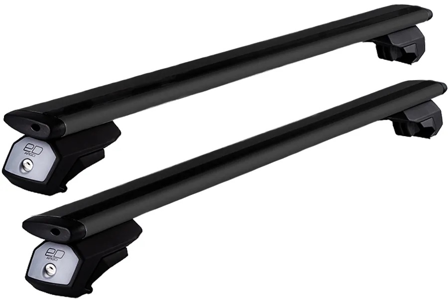Багажник ED Арго с замками на черных крыловидных дугах для Skoda Superb универсал (2008-2015)