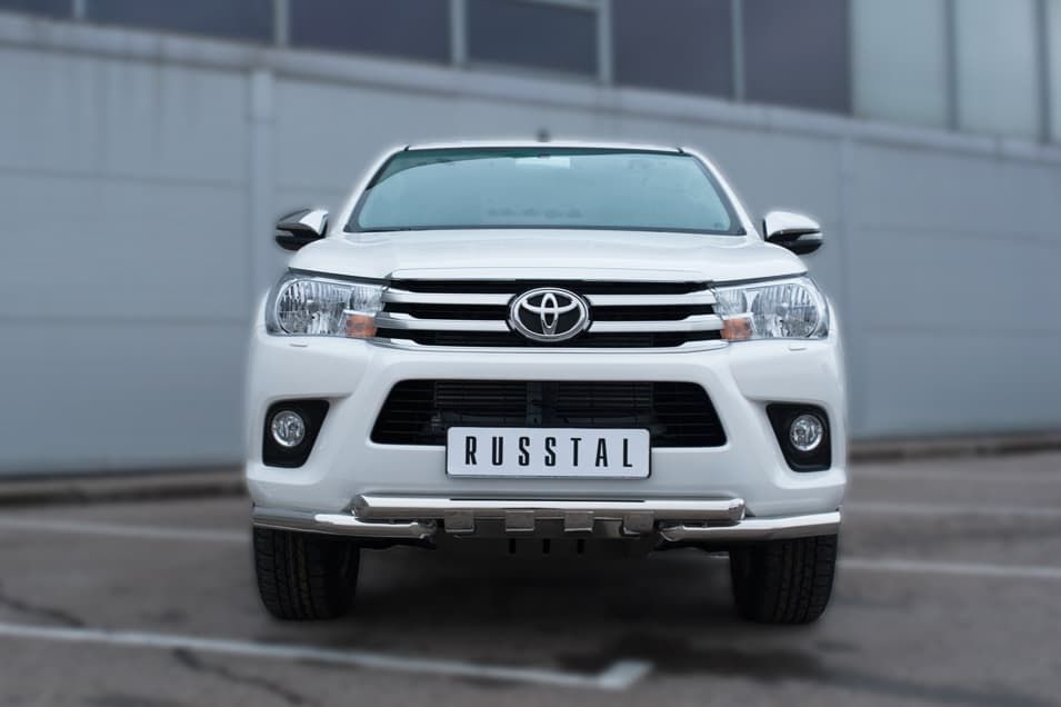 Передняя защита Russtal для Toyota Hilux (2015-2020)