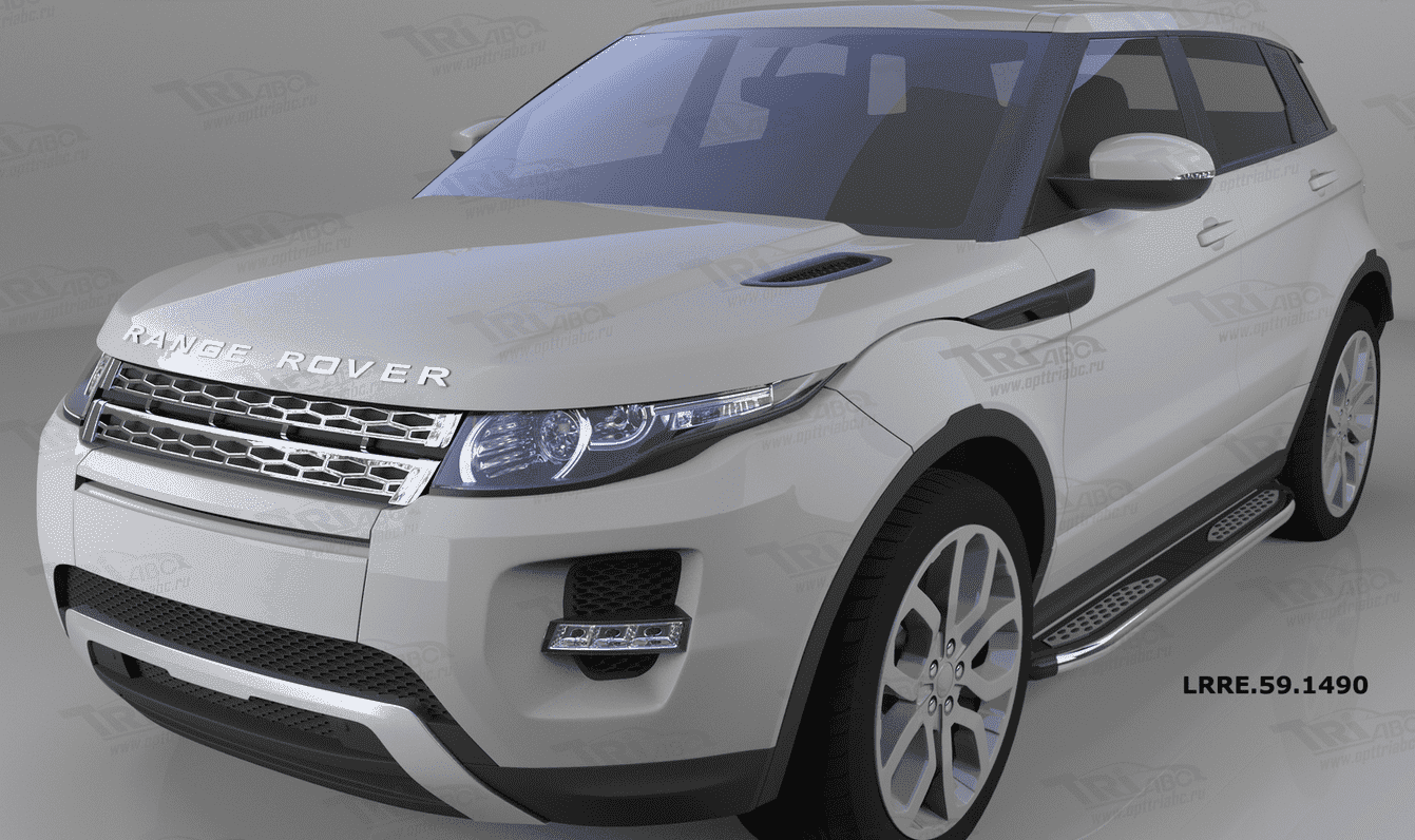 Пороги алюминиевые (Zirkon) для Land Rover Range Rover Evoque