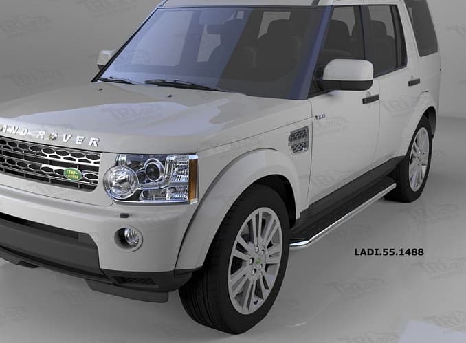 Пороги алюминиевые (Ring) для Land Rover Discovery 4