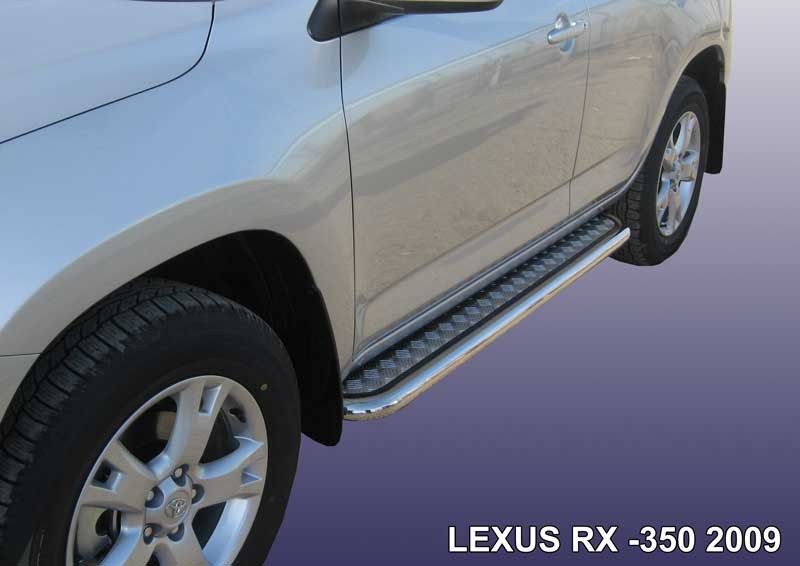 Пороги d57 с листом "SLITKOFF" для Lexus RX350