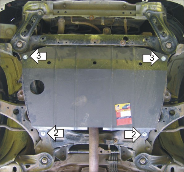 Стальная защита картера и КПП Motodor для Toyota Camry (2001-2006)