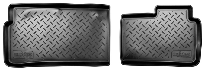 Ковры салонные полиуретан на 3й ряд "NorPlast" для Honda Pilot (2008-2015) черные