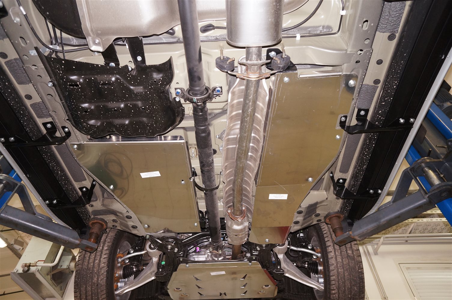 Алюминиевая защита днища АВС-Дизайн для Honda Pilot (2012-2015)