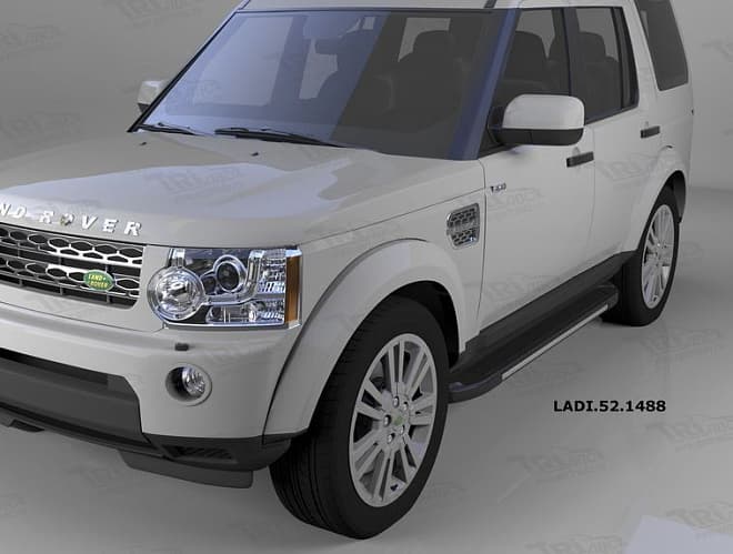Пороги алюминиевые (Onyx) для Land Rover Discovery 4