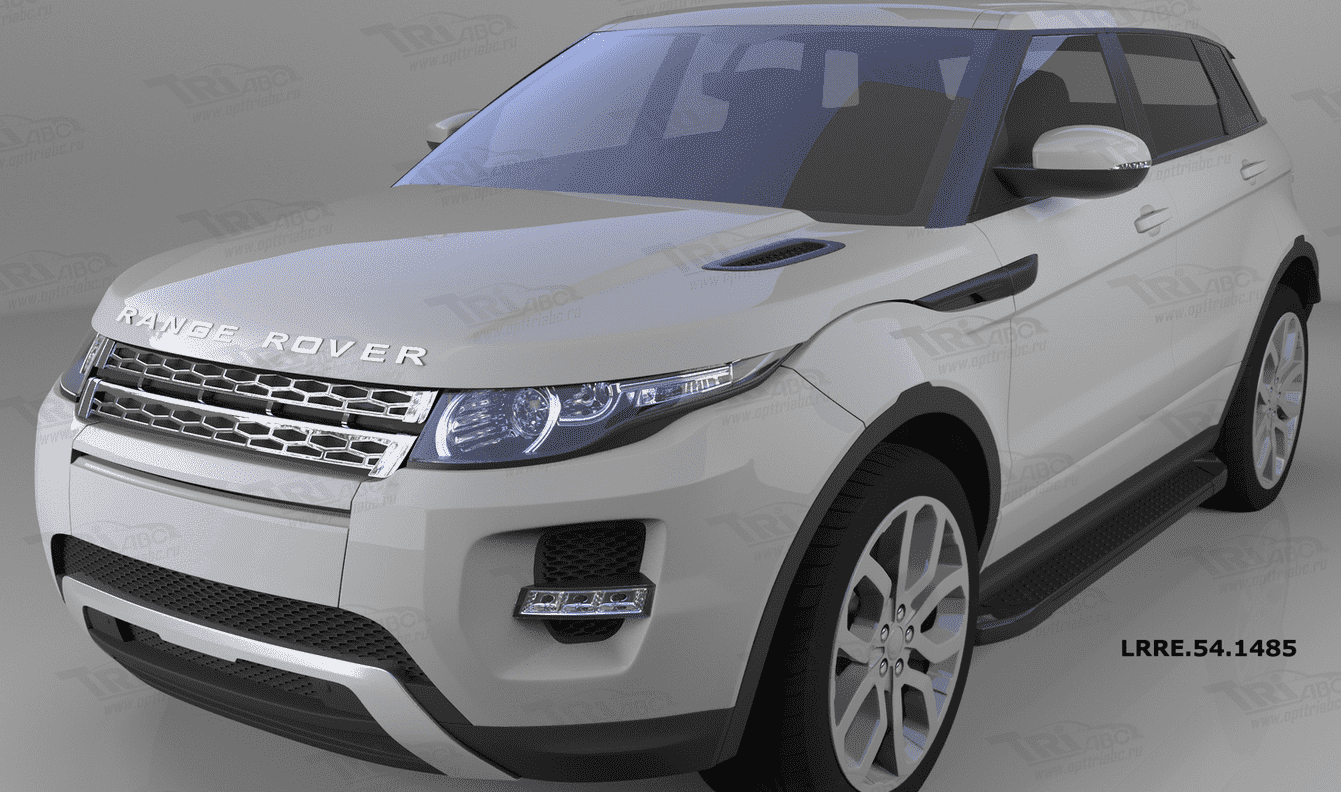 Пороги алюминиевые (Sapphire Black) для Land Rover Range Rover Evoque