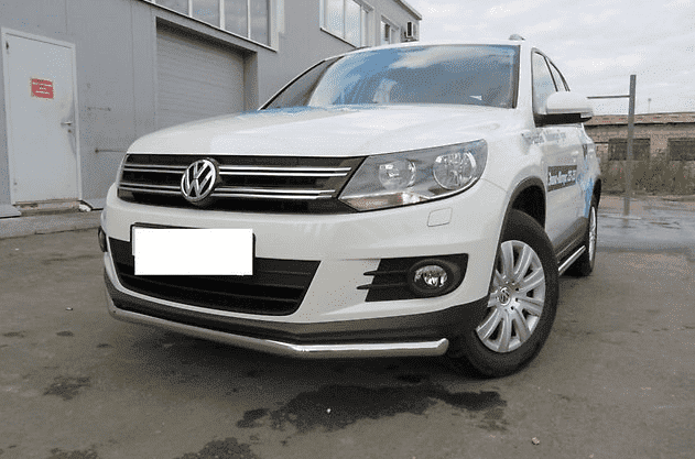 Защита переднего бампера Slitkoff для Volkswagen Tiguan (2011-2016)