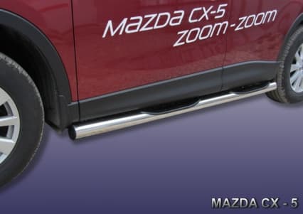 Пороги d76 с проступями "SLITKOFF" для Mazda CX-5