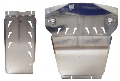 Алюминиевая защита картера и КПП АВС-Дизайн с пыльниками для BMW X5 (2010-2013)