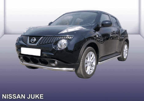 Защита переднего бампера d57 "SLITKOFF" для Nissan Juke 4WD