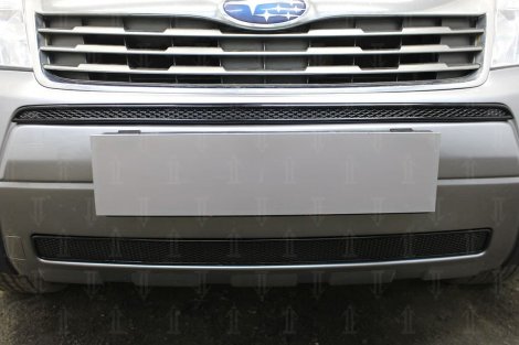 Защитная сетка радиатора ProtectGrille Premium нижняя для Subaru Forester (2008-2011 Черная)