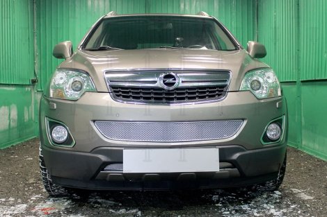 Защитная сетка радиатора ProtectGrille Premium нижняя для Opel Antara (2010-2016 Хром)