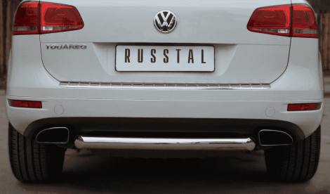 Защита заднего бампера D76 (дуга) "RUSSTAL" для Volkswagen Touareg