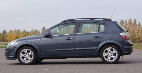 Рейлинги на крышу АПС для Opel Astra хэтчбек (2004-2015) черные