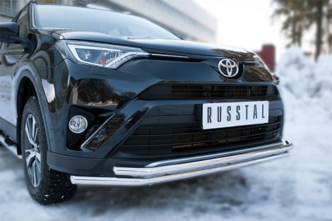 Передняя защита Russtal для Toyota RAV4 (2015-н.в.)