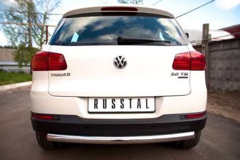 Защита заднего бампера Russtal d63 (дуга) для Volkswagen Tiguan