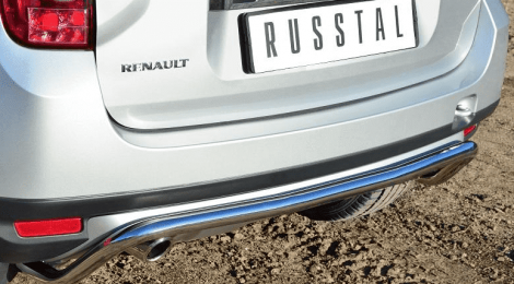 Защита заднего бампера D42 волна короткая "RUSSTAL" для Renault Duster