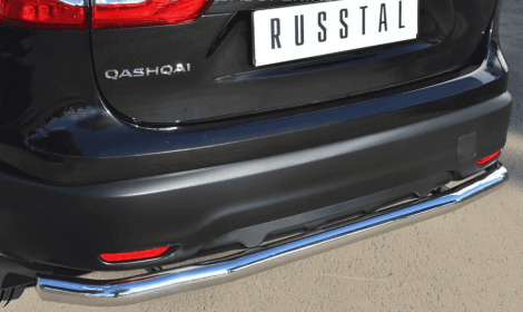 Защита заднего бампера D63 (секции) Russtal для Nissan Qashqai