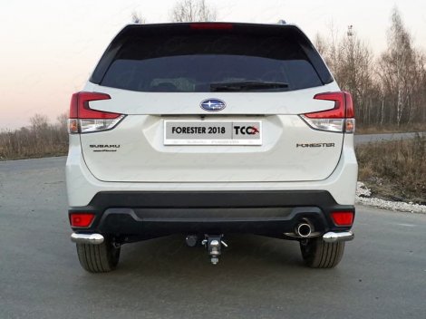 Защита заднего бампера TCC уголки 60.3мм TCC для Subaru Forester (2018-н.в.)