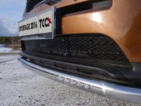 Передняя защита с ДХО 60.3мм TCC для Kia Sportage (2016-2018)