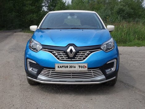 Передняя защита TCC для Renault Kaptur (2016-н.в.)