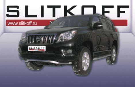 Передняя защита Slitkoff для Toyota Land Cruiser Prado 150 (2009-2013)