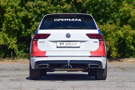 Съемный фаркоп PTGroup под квадрат 50х50 для Volkswagen Tiguan (2016-н.в.)