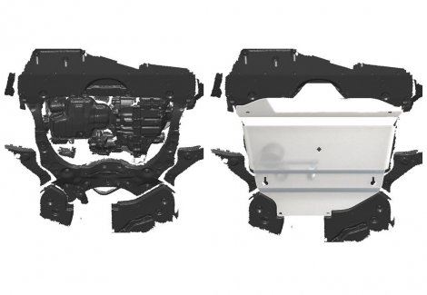 Алюминиевая защита картера и КПП АВС-Дизайн для Toyota RAV 4 (2019-н.в.)