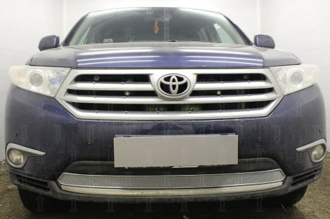 Решетка радиатора ProtectGrille Premium для Toyota Highlander (2010-2013 Хром)