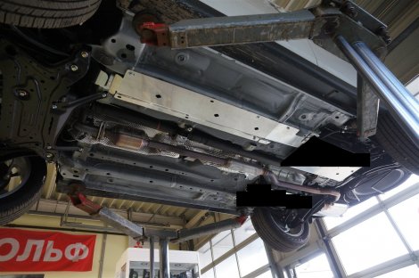 Алюминиевая защита топливных трубок АВС-Дизайн для Mitsubishi Outlander (2012-н.в.)