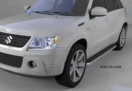 Пороги алюминиевые (Ring) для Suzuki Grand Vitara