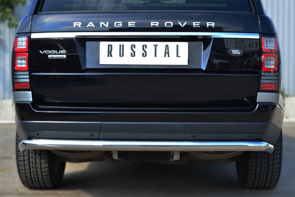 Защита заднего бампера Russtal d63 (секции) для Land Rover Vogue