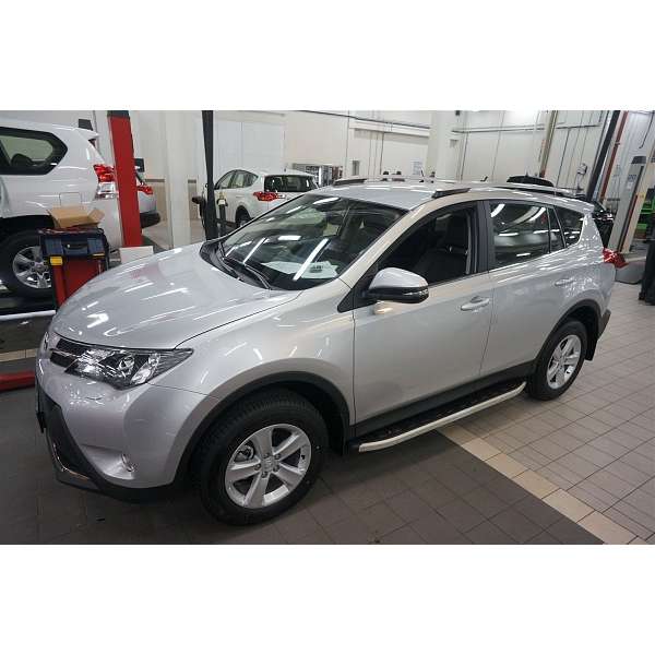 Пороги алюминиевые (Alyans) для Toyota RAV4