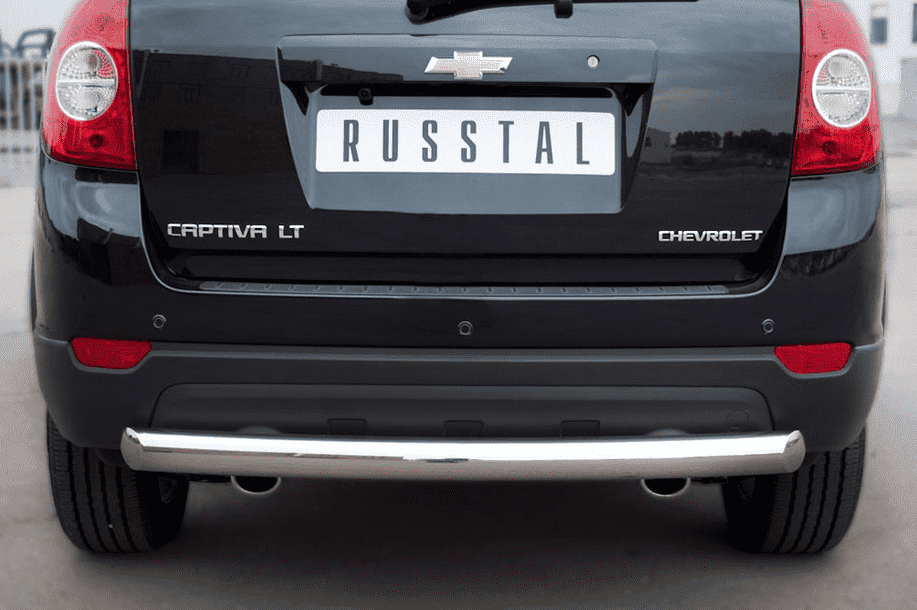 Защита заднего бампера D76 (дуга) "RUSSTAL" для Chevrolet Captiva