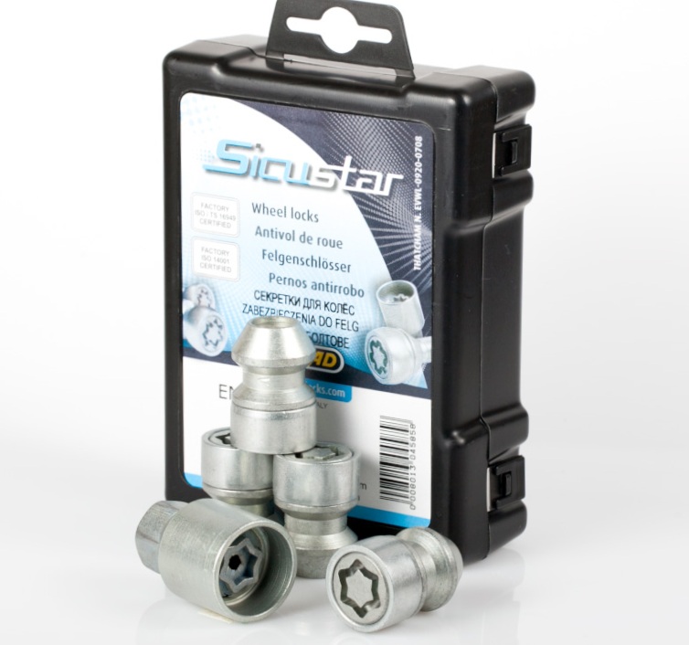 Секретки для оригинальных дисков Aito M7 c 2022 г.в. Farad Starlock EN415F/2 с 2мя ключами