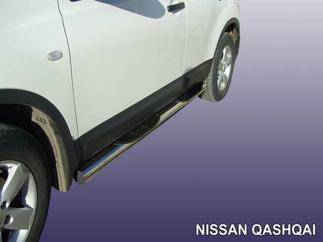 Пороги d76 с проступями "SLITKOFF" для Nissan Qashqai