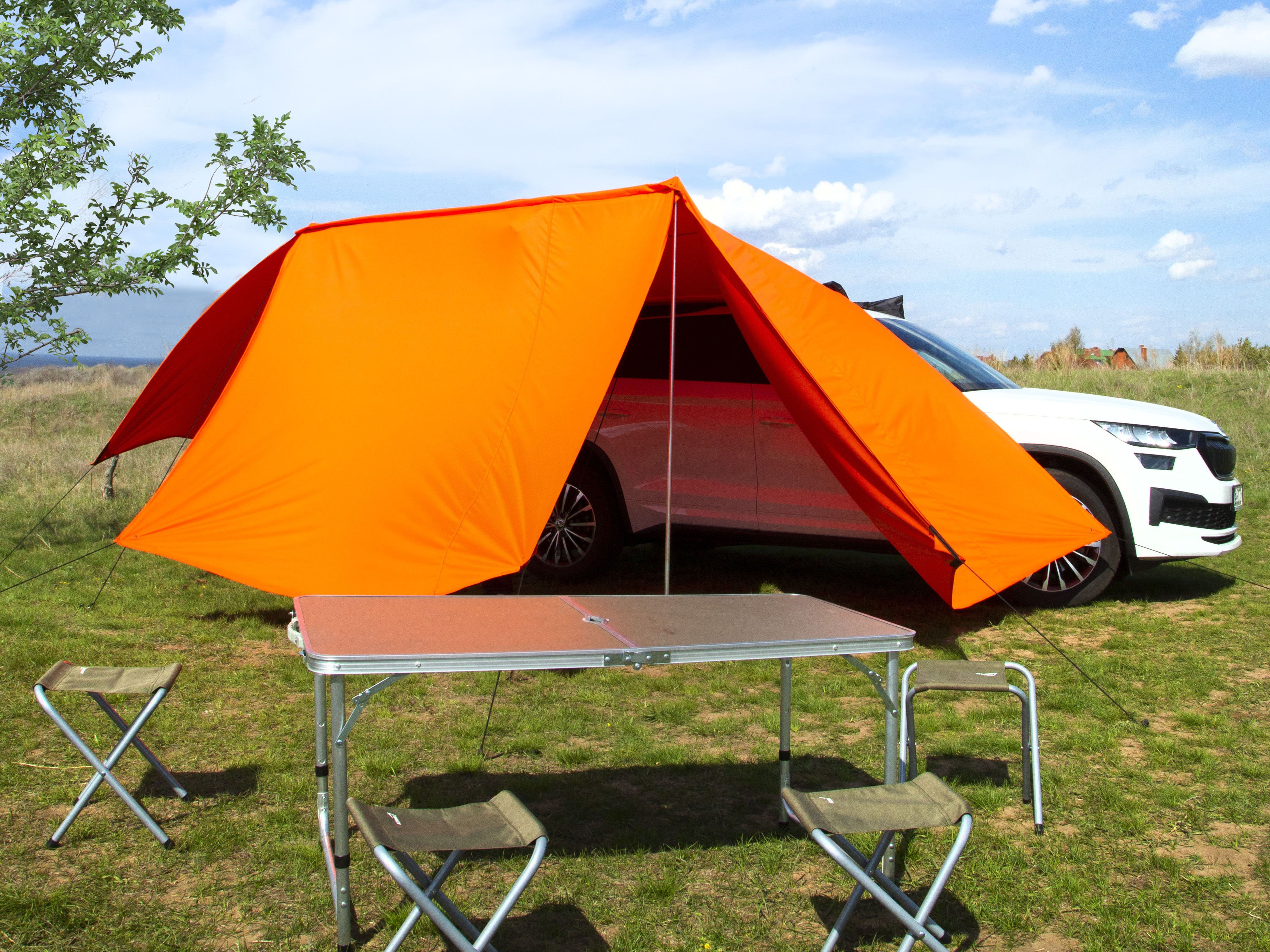 Автомобильная тент-палатка "Маркиза Арм" три стенки, оранжевый