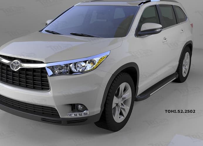 Пороги алюминиевые (Onyx) для Toyota Highlander