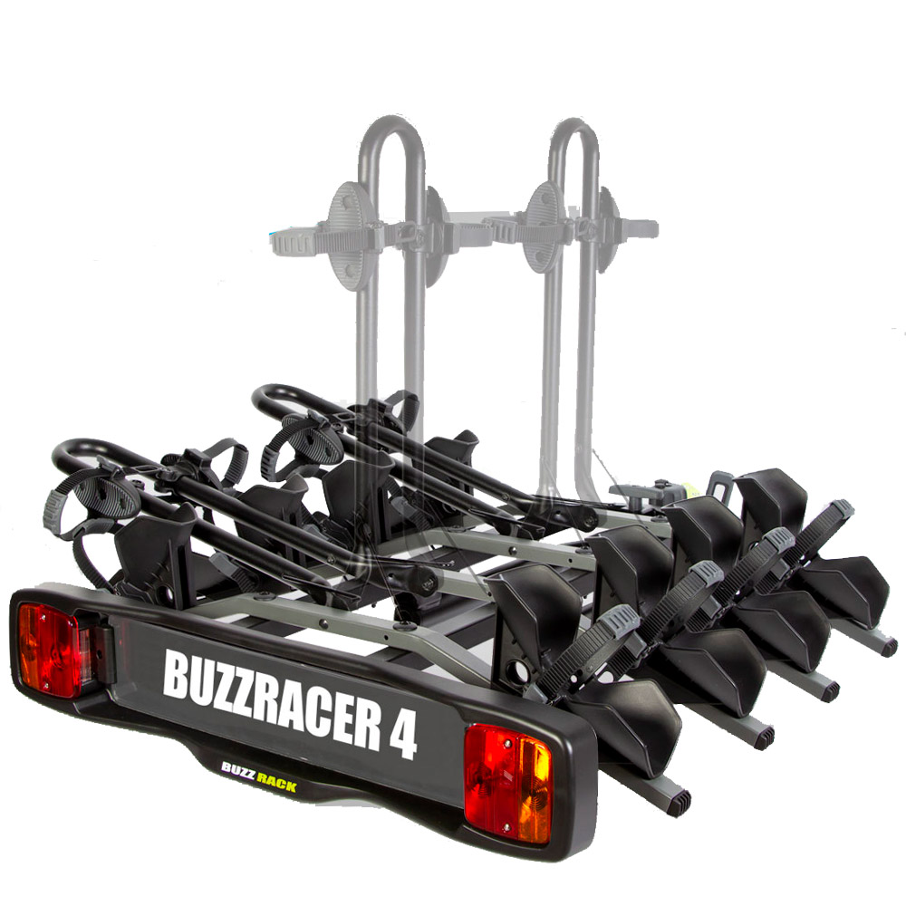 Велобагажник с замком Buzzrack Buzzracer 4 на фаркоп (на 4 велосипеда)