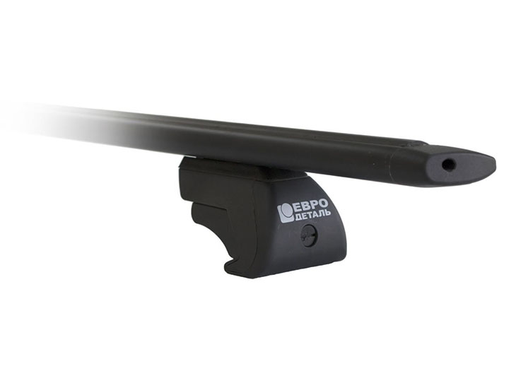 Багажник Евродеталь на черных крыловидных дугах для Geely Atlas
