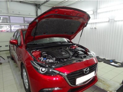 Газовые упоры (амортизаторы) капота A-ENGINEERING для Mazda 3 (2016-2019)