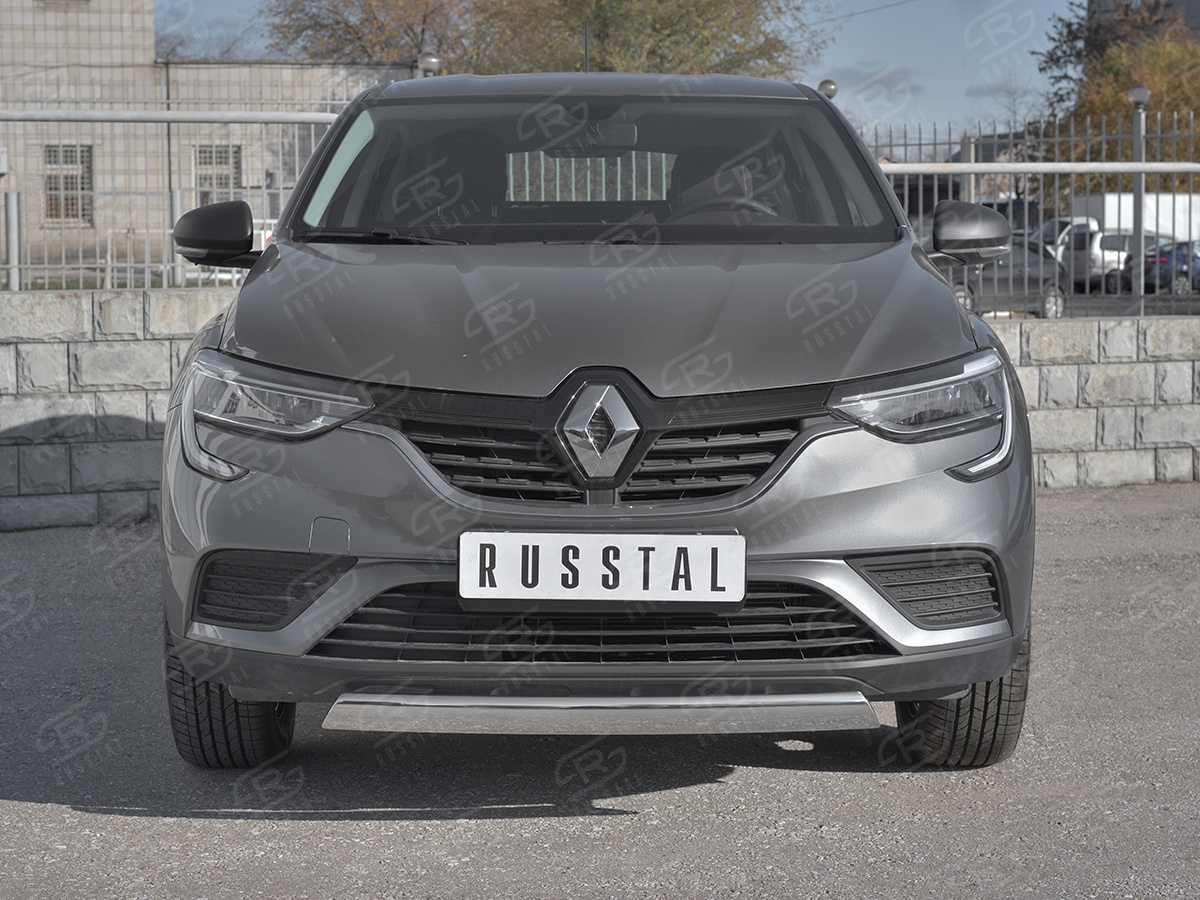 Передняя защита Russtal 75х42мм для Renault Arkana