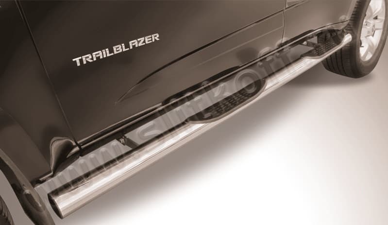 Пороги Slitkoff стальная труба для Chevrolet TrailBlazer (2012-н.в.)